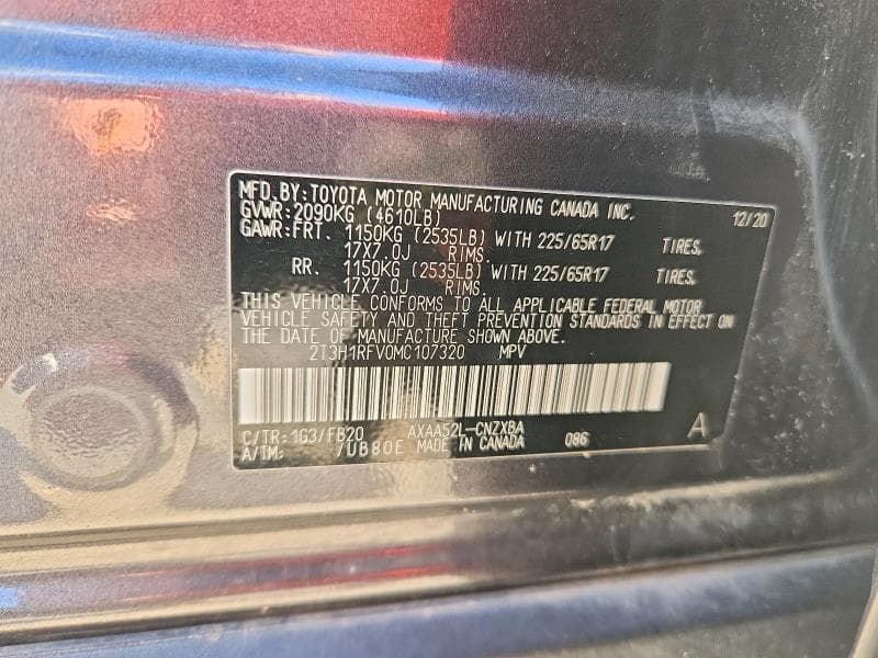 2021 TOYOTA RAV4 LE 13