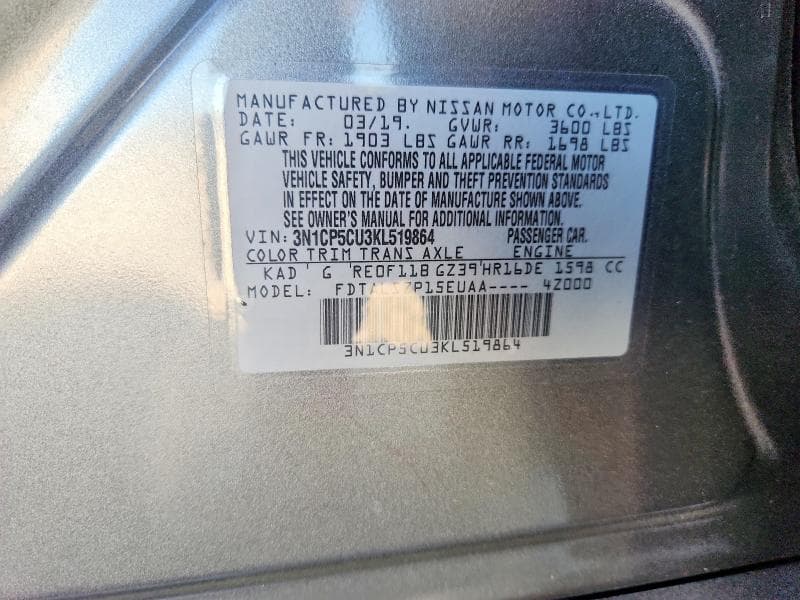 2019 NISSAN KICKS SV 13