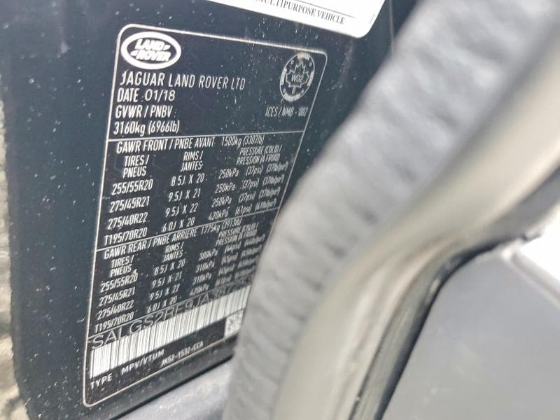 2018 LAND ROVER RANGE ROVER SUPERCHARGED 13