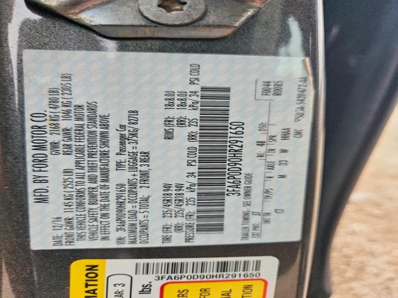 2017 FORD FUSION TITANIUM 13