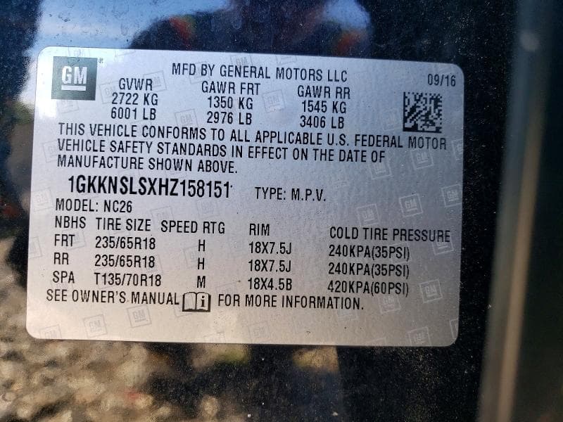 2017 GMC ACADIA SLE 13