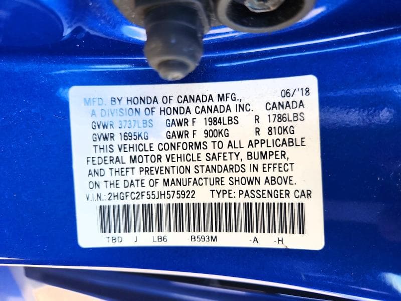2018 HONDA CIVIC LX 12