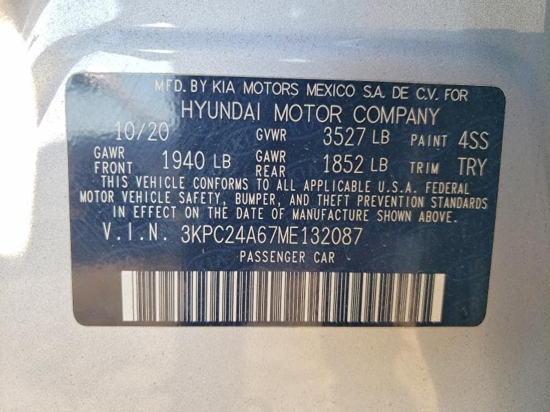 2021 HYUNDAI ACCENT SE 12