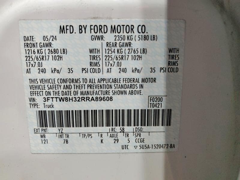 2024 FORD MAVERICK XLT 12