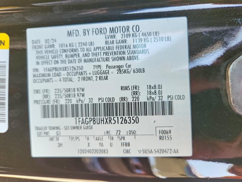 2024 FORD MUSTANG 13