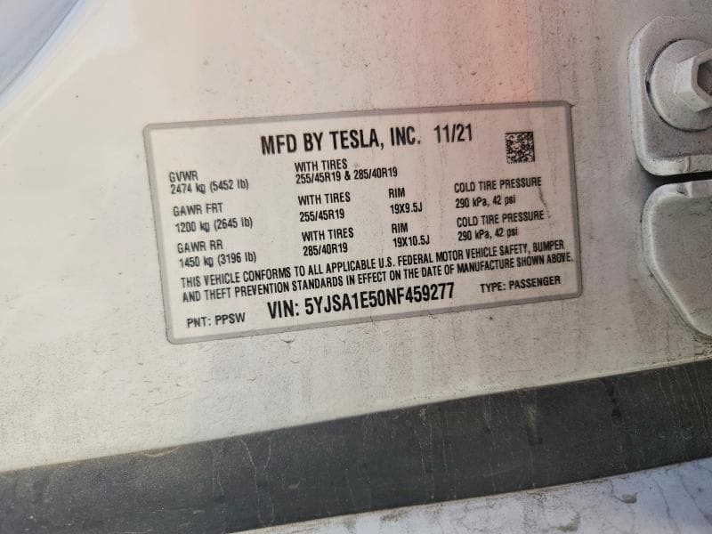 2022 TESLA MODEL S 100D AWD 13