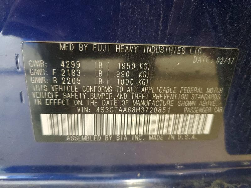 2017 SUBARU IMPREZA 12
