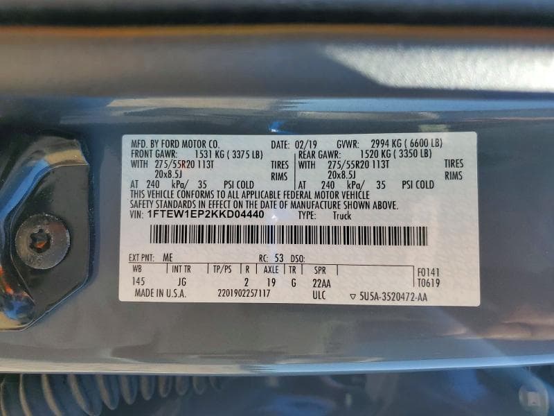 2019 FORD F150 SUPERCREW 13