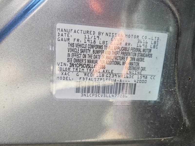 2020 NISSAN KICKS SV 12