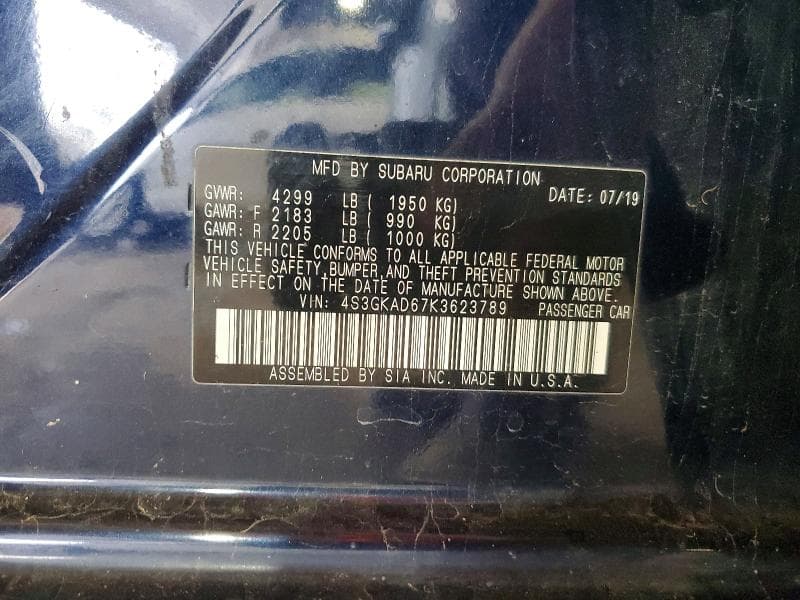 2019 SUBARU IMPREZA PREMIUM 12