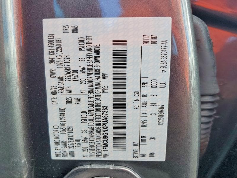 2023 FORD ESCAPE ACTIVE 14