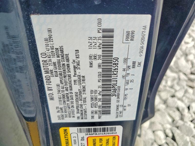 2020 FORD FUSION SE 13