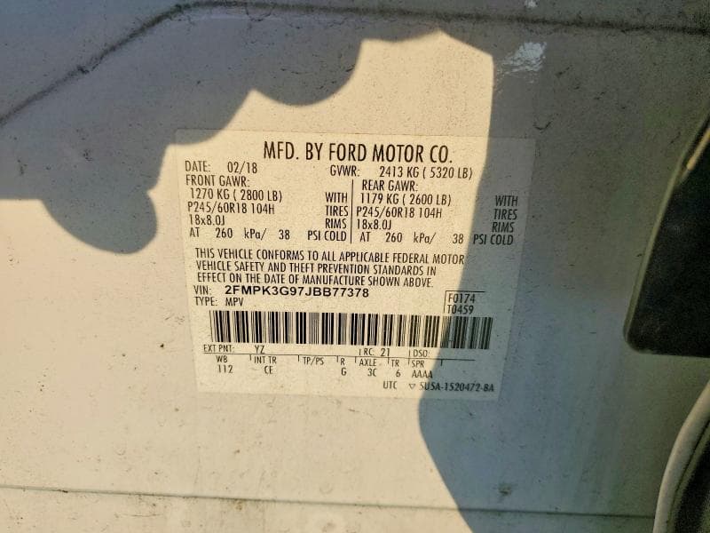 2018 FORD EDGE SE 12