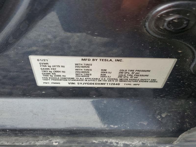 2021 TESLA MODEL Y 12