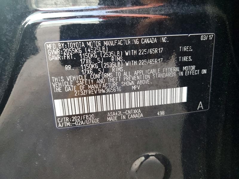 2017 TOYOTA RAV4 LE 13
