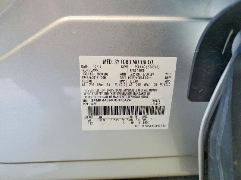 2018 FORD EDGE SEL 13