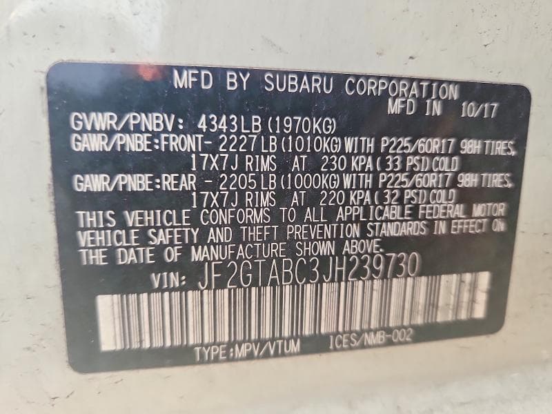 2018 SUBARU CROSSTREK PREMIUM 14