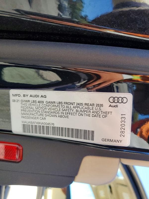 2022 AUDI A4 PREMIUM 40 12