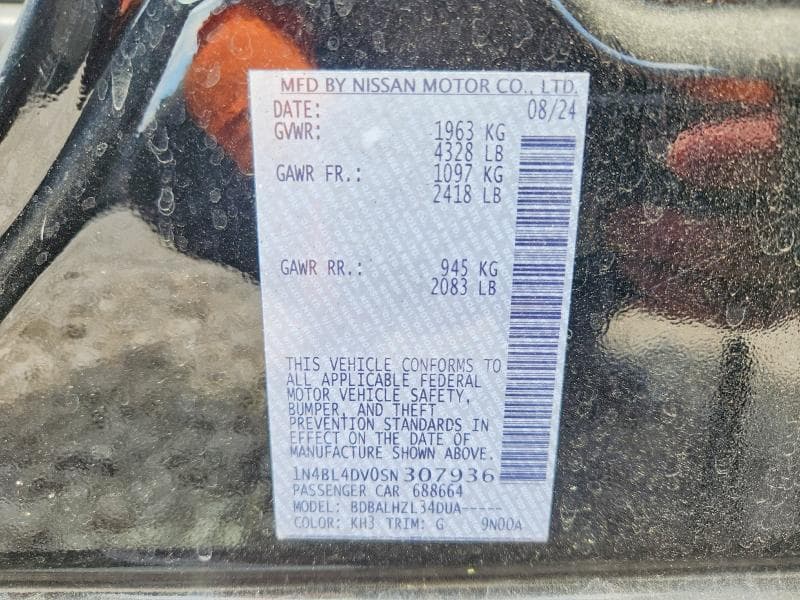 2025 NISSAN ALTIMA SV 12