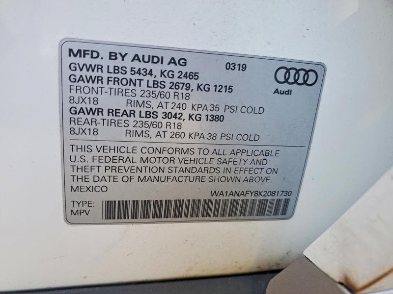 2019 AUDI Q5 PREMIUM 12