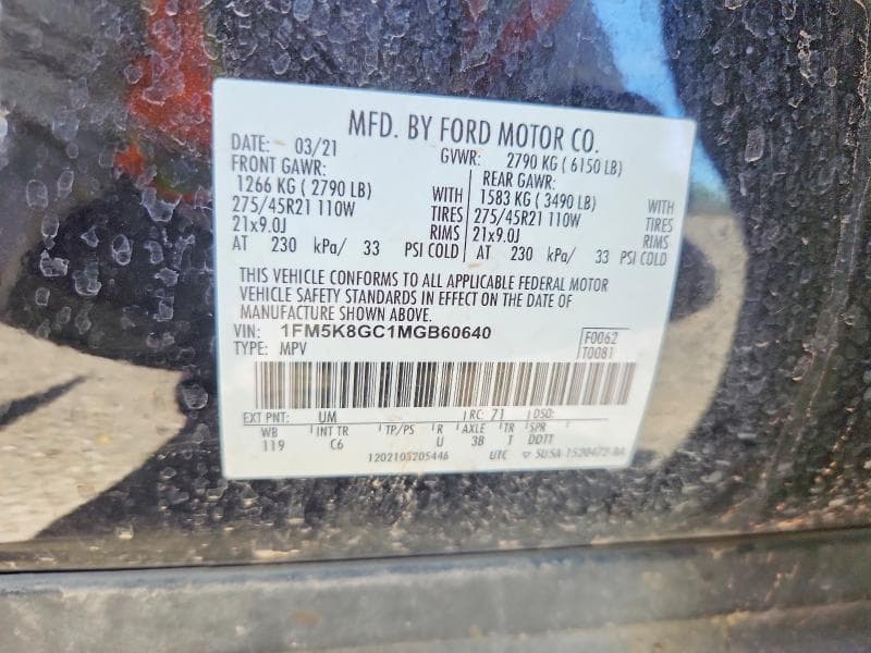 2021 FORD EXPLORER ST 13