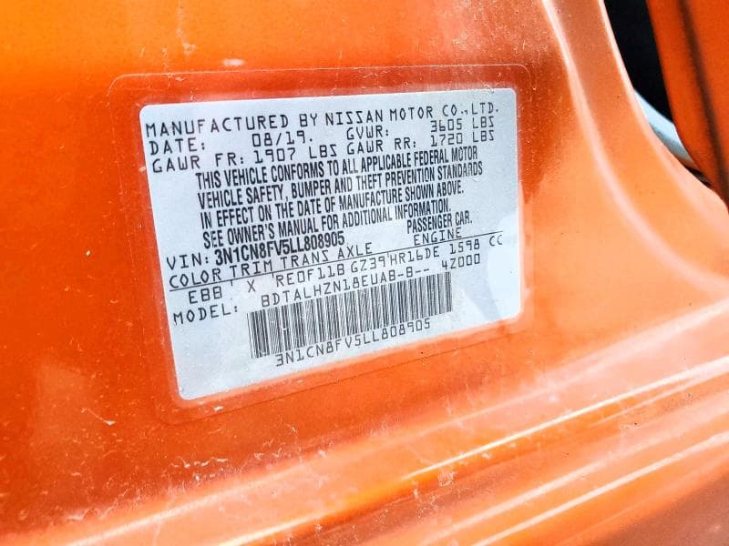 2020 NISSAN VERSA SR 12