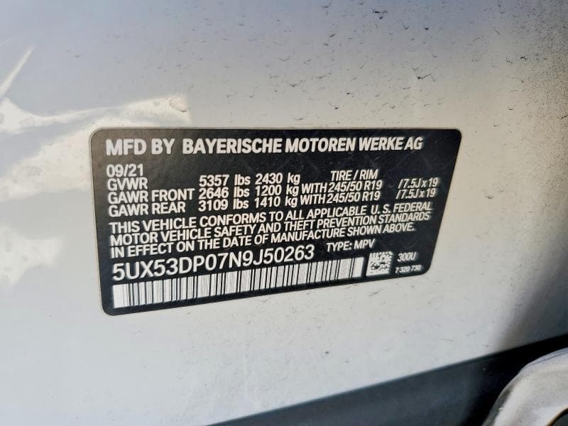 2022 BMW X3 XDRIVE30I 13