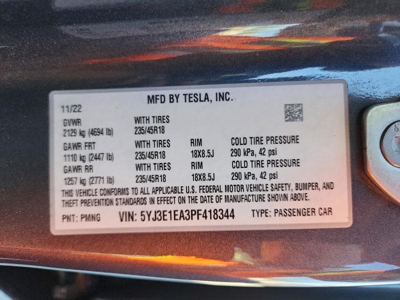 2023 TESLA MODEL 3 12