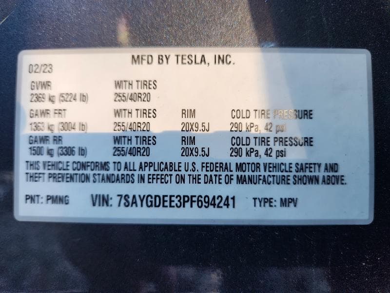 2023 TESLA MODEL Y 12