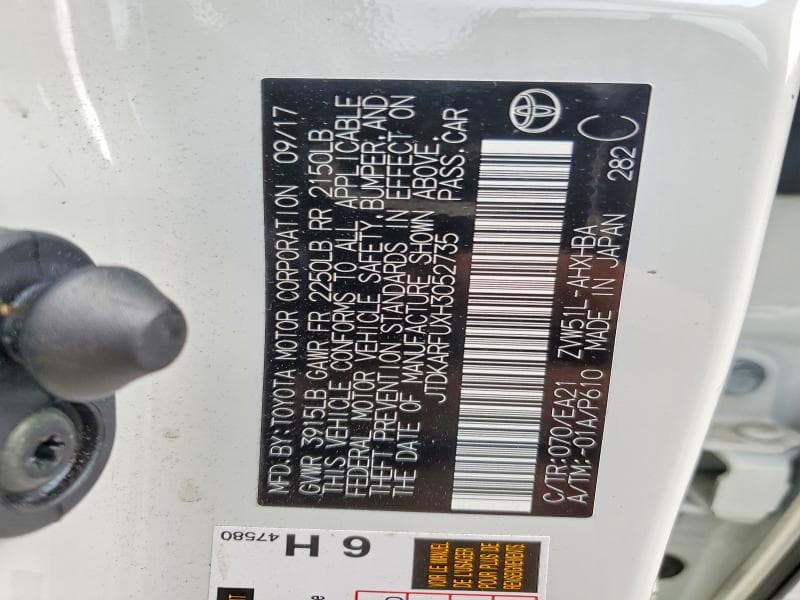 2017 TOYOTA PRIUS FOUR TOURING 14
