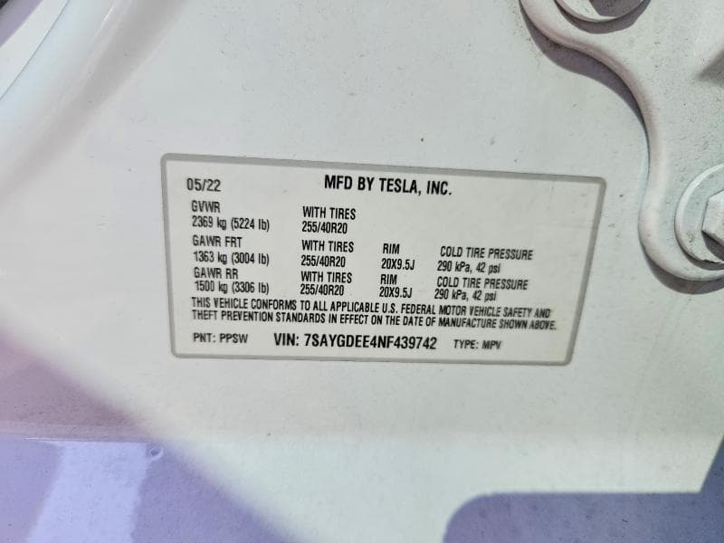 2022 TESLA MODEL Y 13