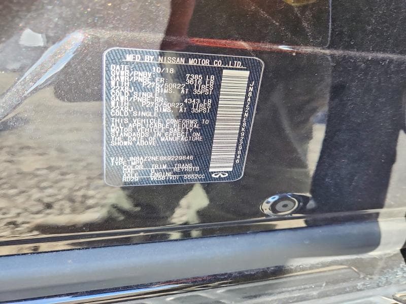 2019 INFINITI QX80 LUXE 13