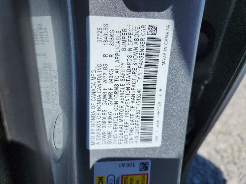 2026 HONDA CIVIC SPORT 12