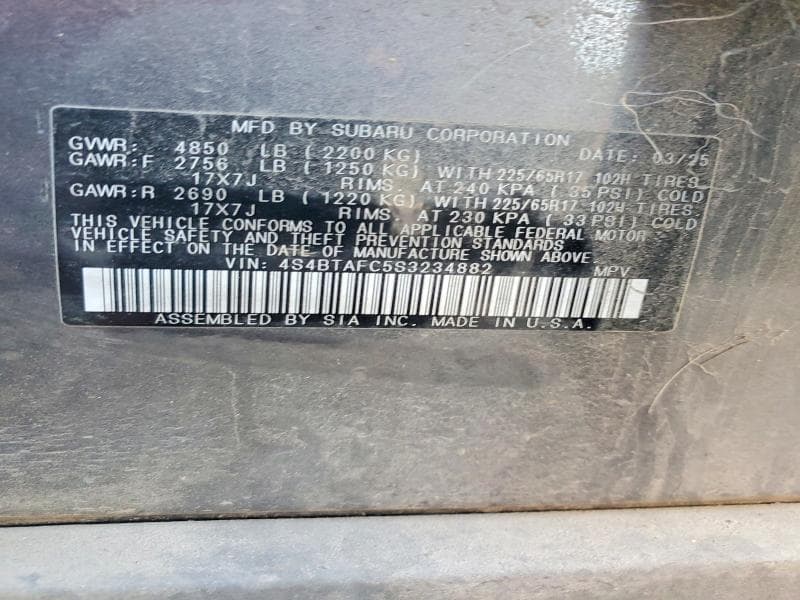 2025 SUBARU OUTBACK PREMIUM 13