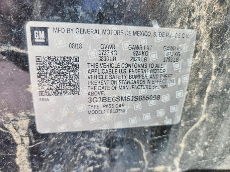 2018 CHEVROLET CRUZE LT 12