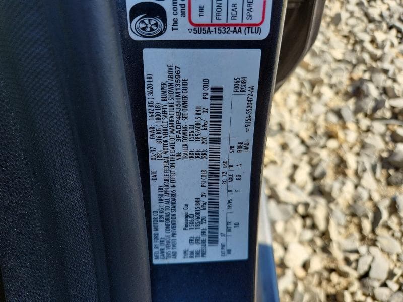 2017 FORD FIESTA SE 12