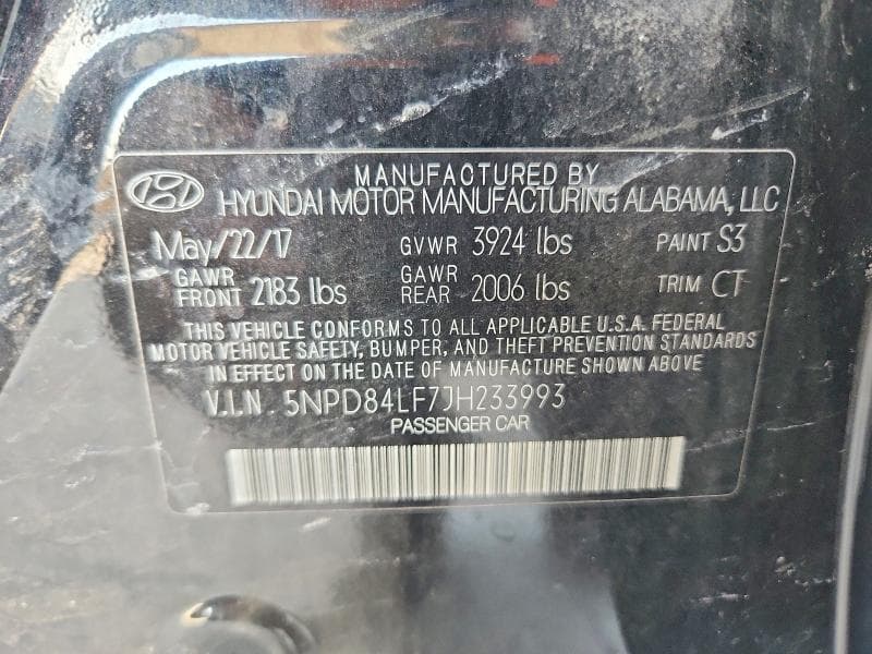 2018 HYUNDAI ELANTRA SEL 12