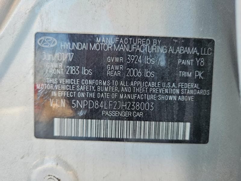 2018 HYUNDAI ELANTRA SEL 12