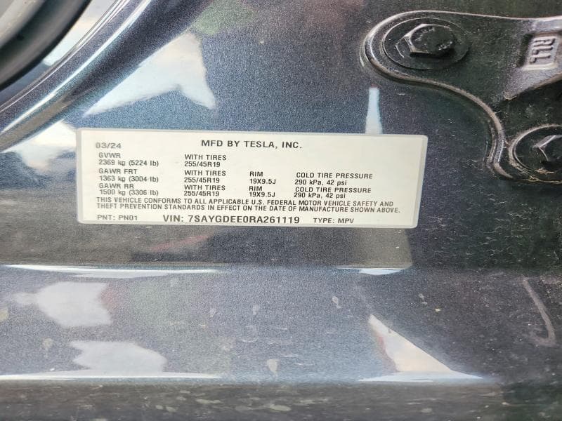 2024 TESLA MODEL Y 12