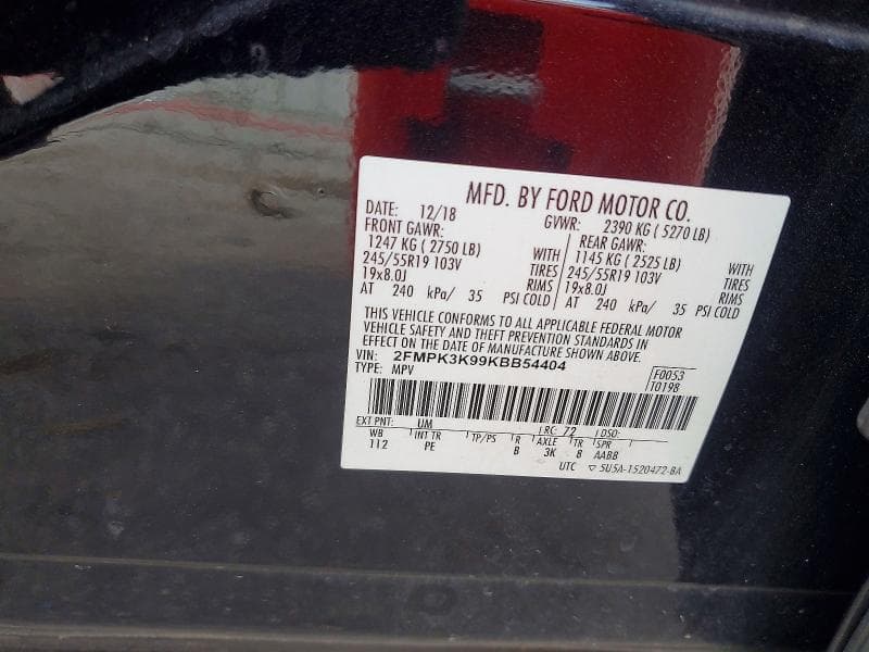2019 FORD EDGE TITANIUM 14