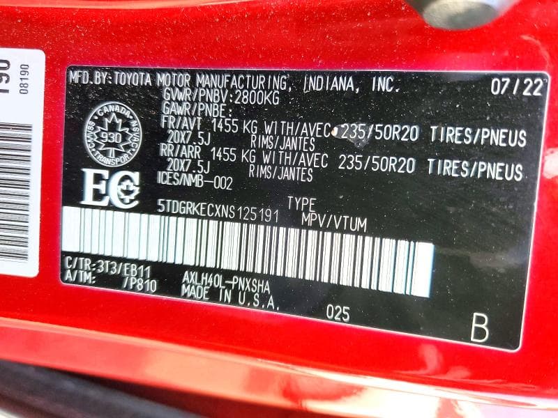 2022 TOYOTA SIENNA LE 14