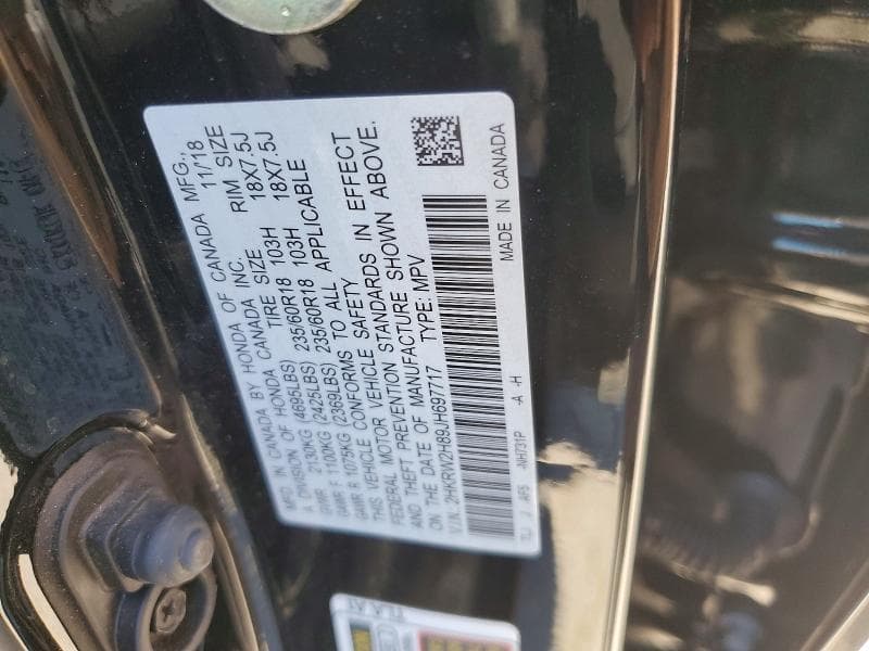 2018 HONDA CR-V EXL 12