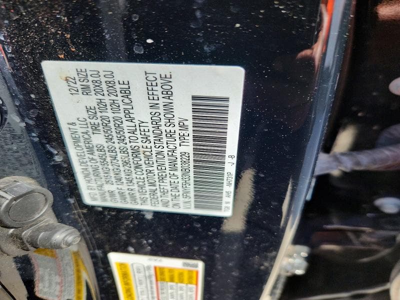 2022 HONDA PILOT SPORT 13