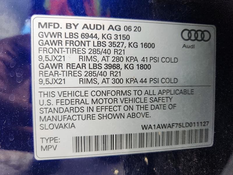 2020 AUDI SQ7 PREMIUM PLUS 14