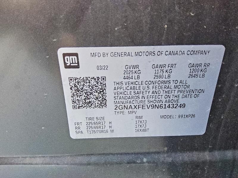 2022 CHEVROLET EQUINOX LS 12