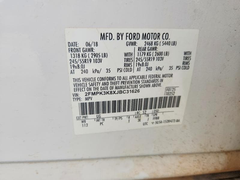 2018 FORD EDGE TITANIUM 13