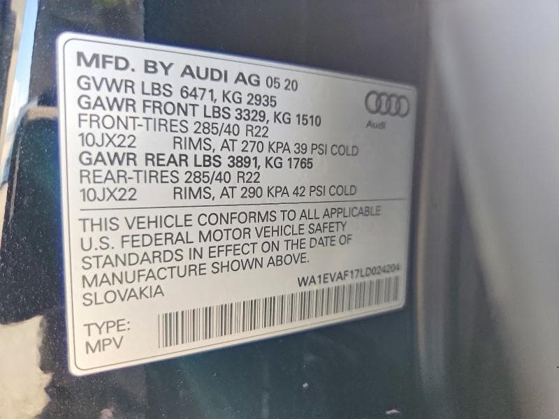 2020 AUDI Q8 PREMIUM PLUS S-LINE 14