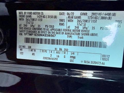 2022 FORD F150 10
