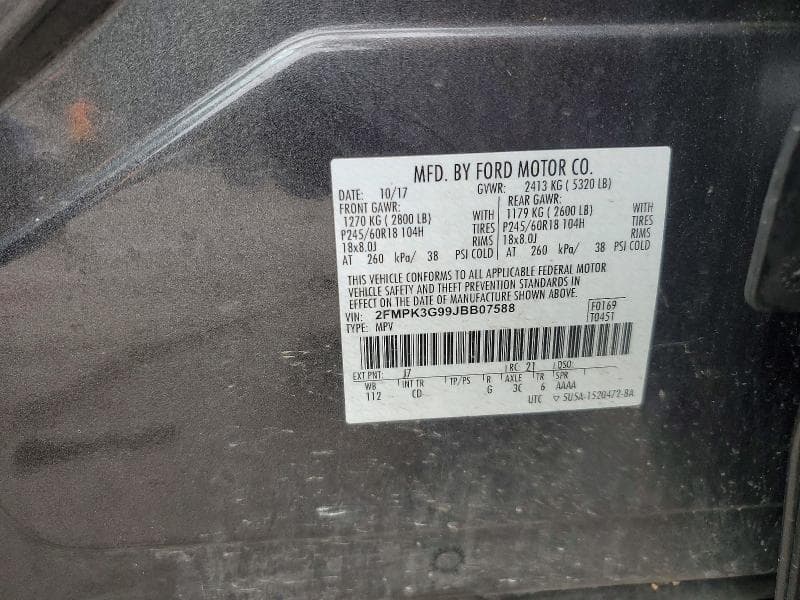 2018 FORD EDGE SE 13