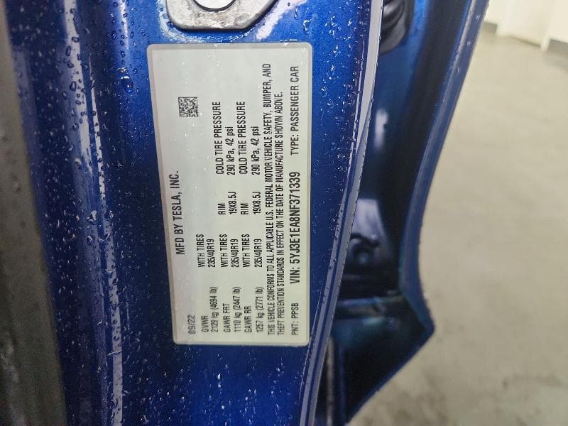 2022 TESLA MODEL 3 12